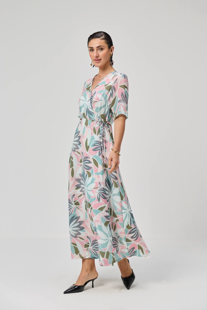Maxi Wrap Dress in Multi Florals from Reistor