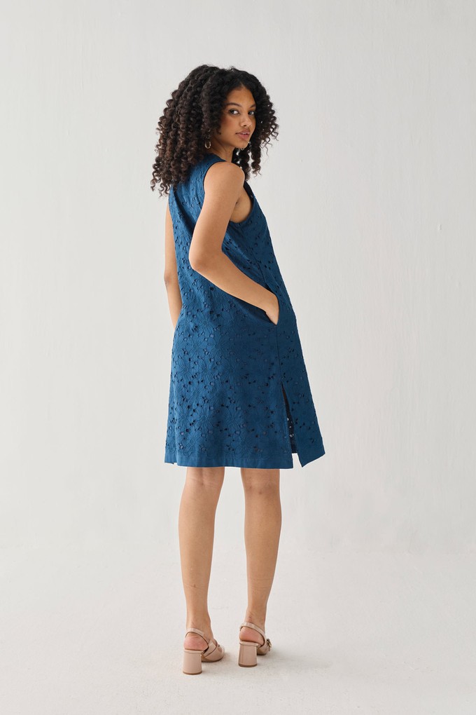 Sleeveless Knee-Length Dress in Blue from Reistor