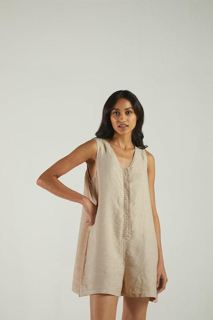Romp and Play Romper In Neutral Beige from Reistor