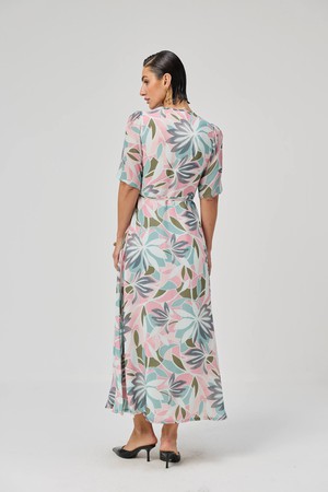 Maxi Wrap Dress in Multi Florals from Reistor