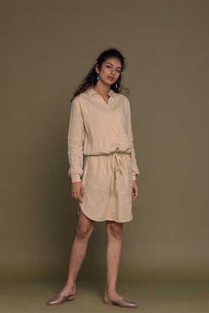 Meet me by the Cliff Dress in Neutral Beige from Reistor