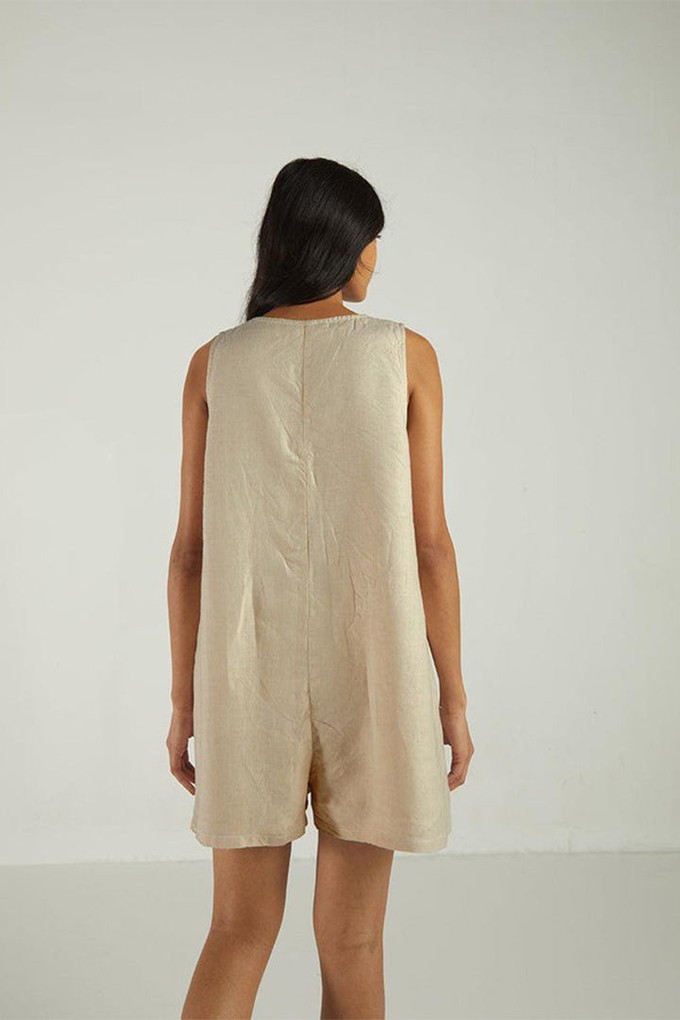 Romp and Play Romper In Neutral Beige from Reistor
