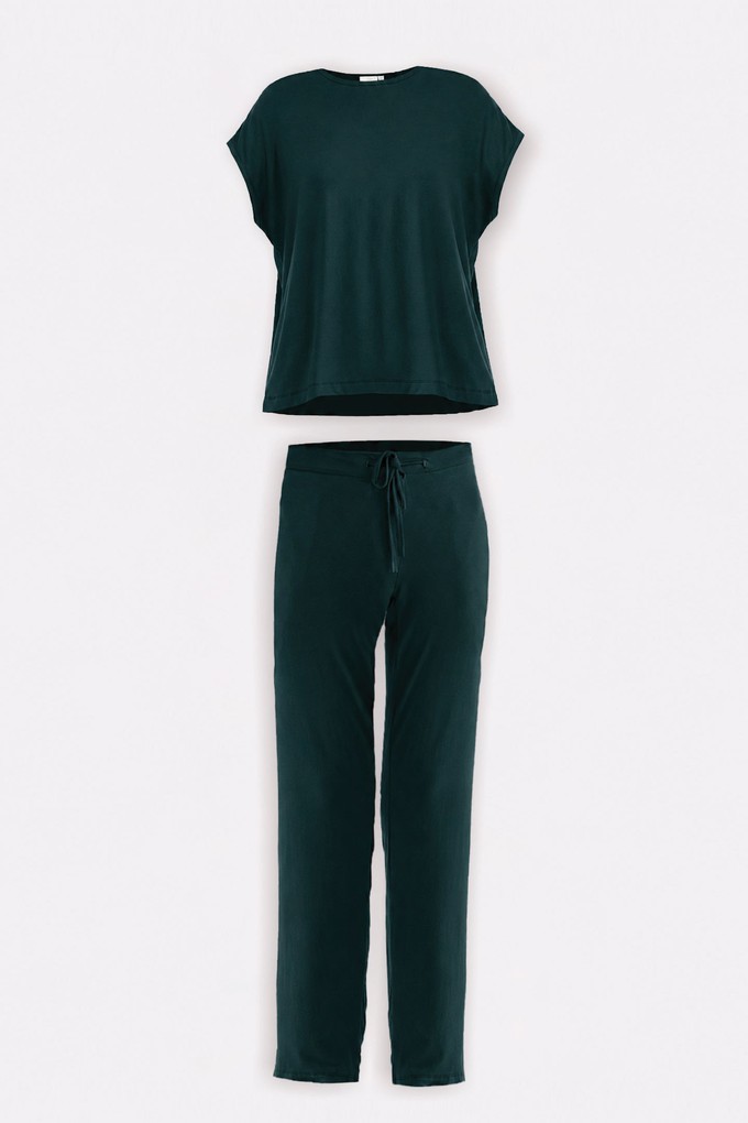 Relaxed Tee Set in Teal from Reistor