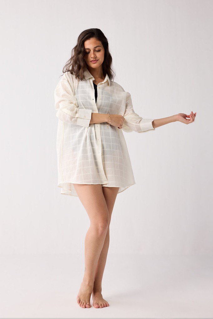 Oversized Shirt in Textured Checks from Reistor