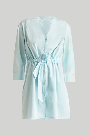Short Tie Waist Dress in Summer Blue from Reistor