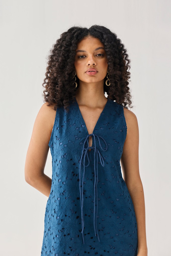 Sleeveless Knee-Length Dress in Blue from Reistor