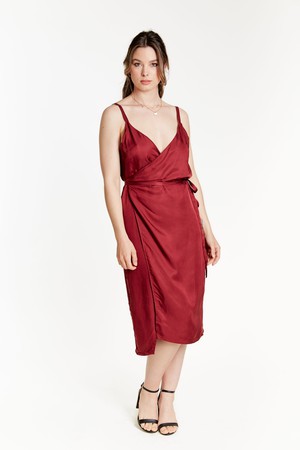 Vegan Silk Wrap Dress from Roses & Lilies