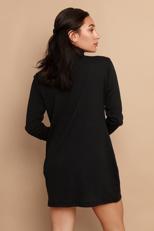 Long-Sleeved Rib Cuff Sweater Dress from Roses & Lilies