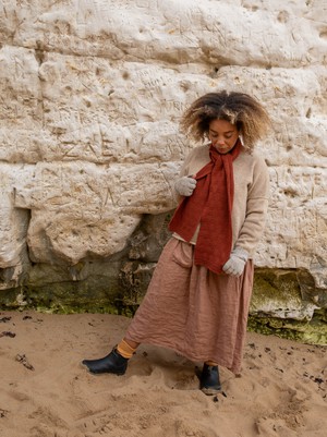 Garter Stitch Scarf | Rust from ROVE