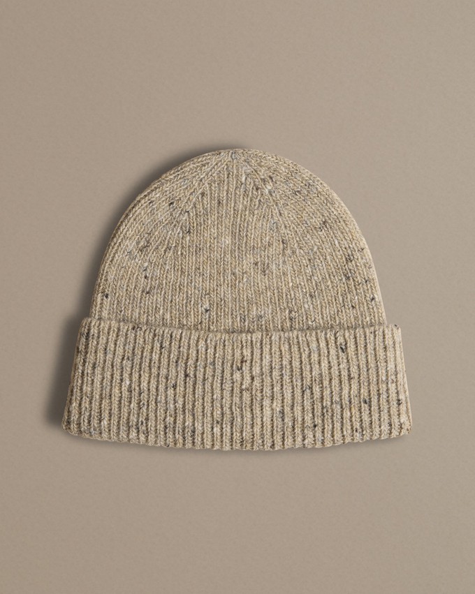 Unisex Donegal Beanie | Oatmeal from ROVE