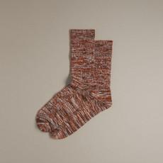 Faltering Stripe Socks | Rust & Brown via ROVE