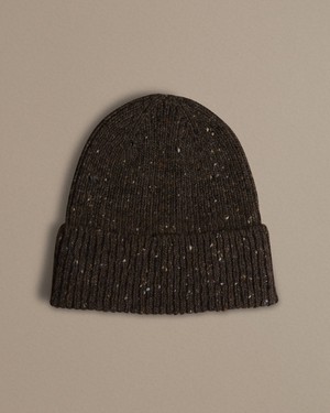 Unisex Donegal Beanie | Dark Brown from ROVE