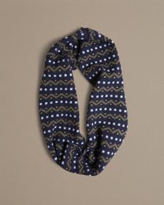 Isle Line Circle Scarf | Navy via ROVE