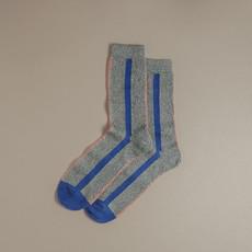 Organic Cotton Socks | Vertical Stripe Blue via ROVE