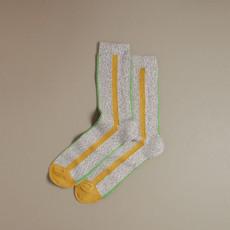 Organic Cotton Socks | Vertical Stripe Green via ROVE