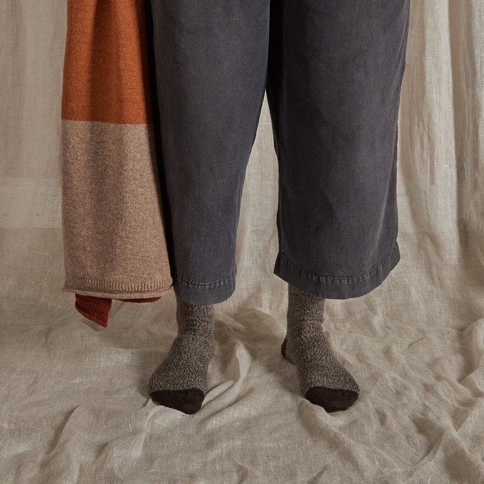 Fine Merino Wool Socks | Brown Marl from ROVE