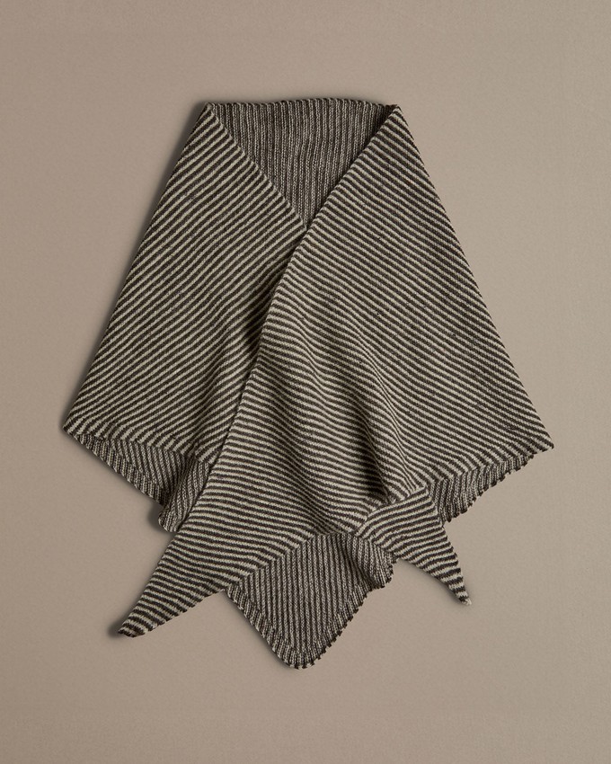 Triangle Scarf | Cedar Brown Stripe from ROVE