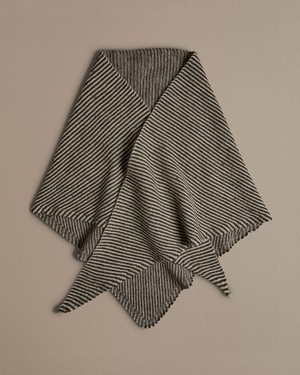 Triangle Scarf | Cedar Brown Stripe from ROVE