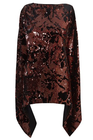 Sparkly Brown Tie Back Top from Sarvin