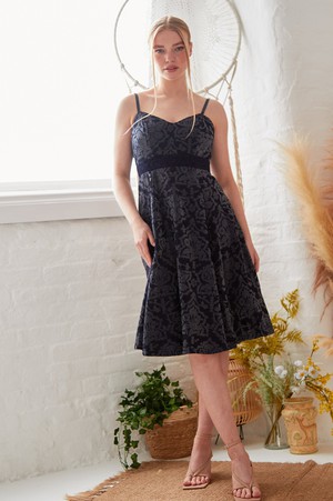 Jacquard Fit And Flare Dress from Sarvin