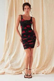 Ruched Bodycon Dress via Sarvin