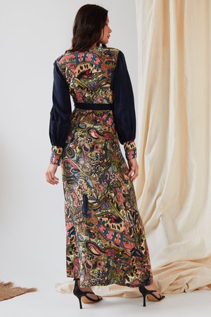 Printed Long Sleeve Maxi Dress from Sarvin