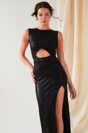 Black Cut Out Maxi Dress from Sarvin