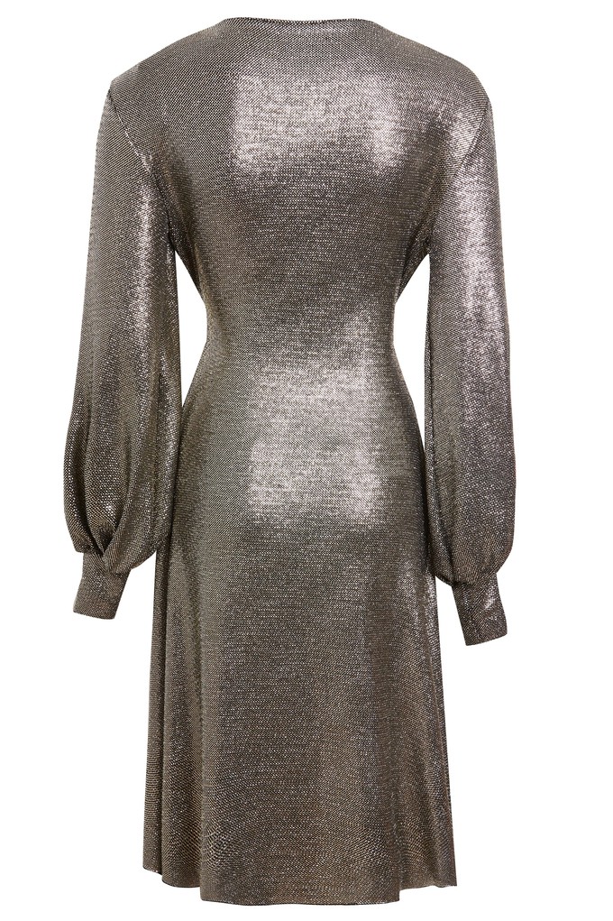 Sequin Wrap Dress from Sarvin