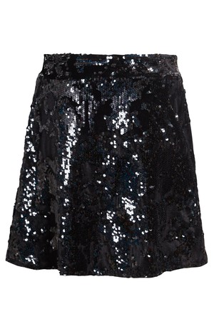 Black Sequin Skirt from Sarvin