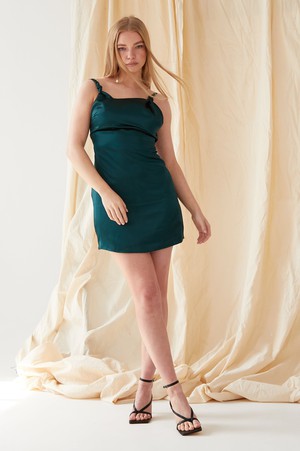 Green Backless Mini Dress from Sarvin