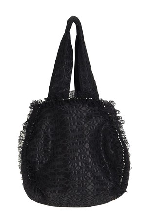 Black Lace Pouch Bag from Sarvin