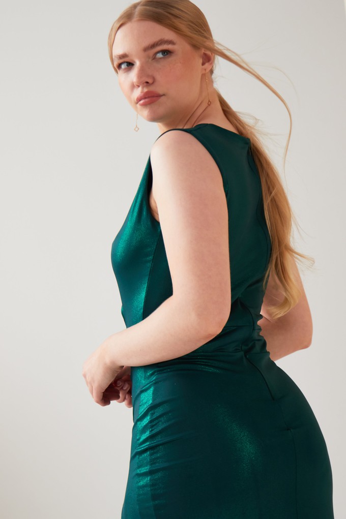 Green Cut Out Side Dress from Sarvin