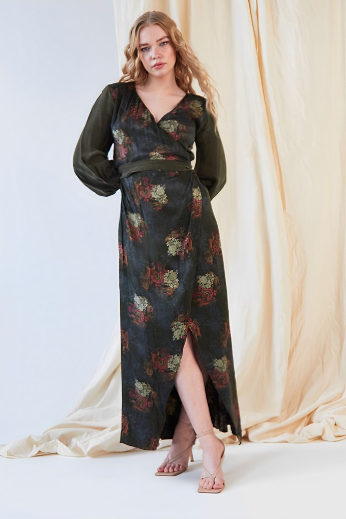 Long Sleeve Wrap Dress from Sarvin