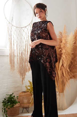 Wide Leg Velvet Trousers from Sarvin