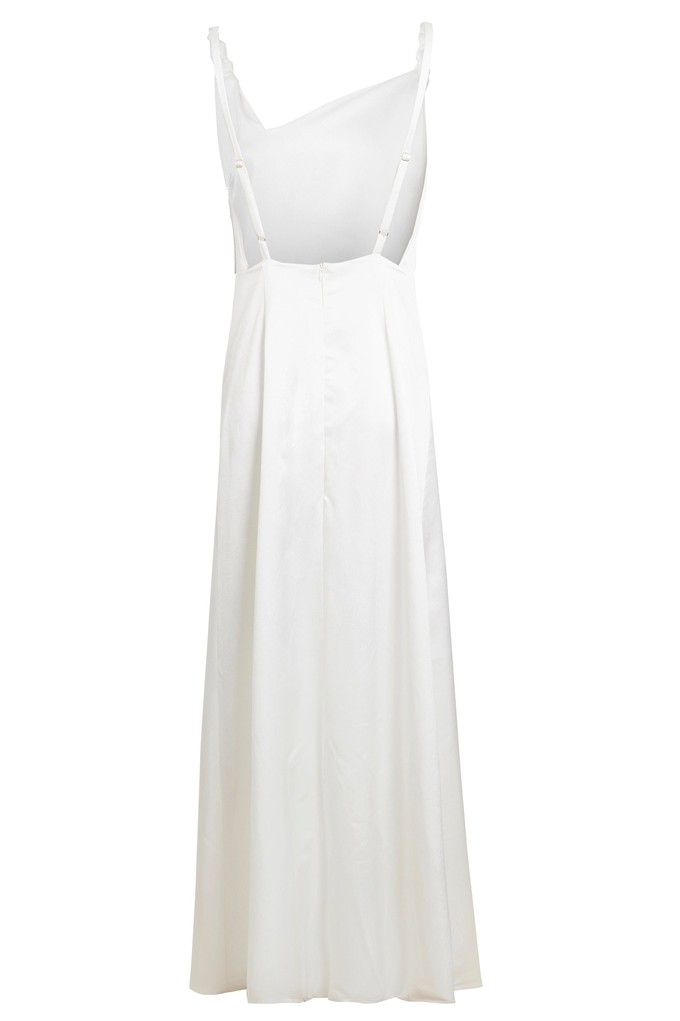 Asymmetric White Maxi Dress from Sarvin