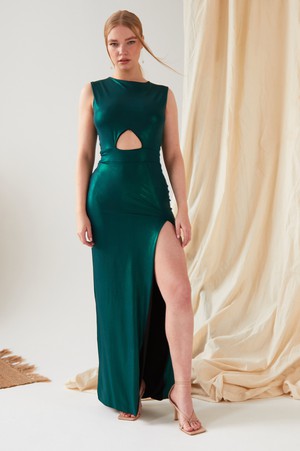Green Cut Out Side Dress from Sarvin