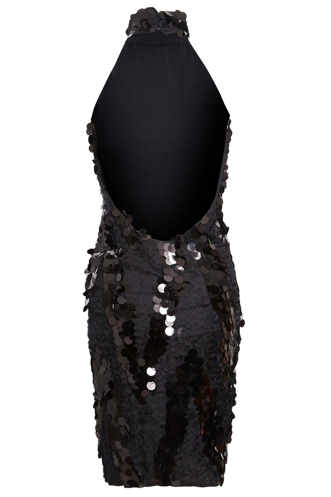 Black Backless Sparkly Dress from Sarvin