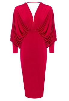 Red Batwing Dress via Sarvin