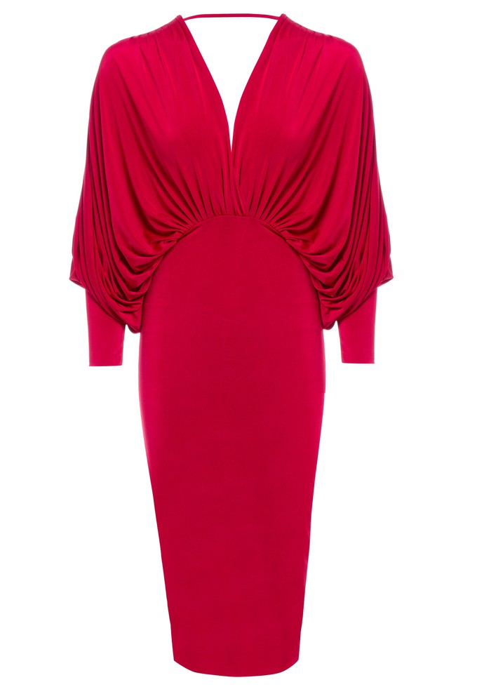 Red Batwing Dress from Sarvin