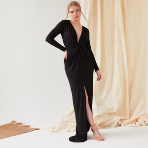 Sparkly Plunge Neck Maxi Dress from Sarvin