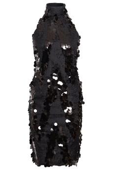 Black Backless Sparkly Dress via Sarvin