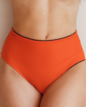 Bikini Bottom - Jasmine Black/Orange from Savara Intimates