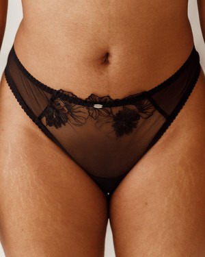 Mid Waist Slip - Juniper Black from Savara Intimates