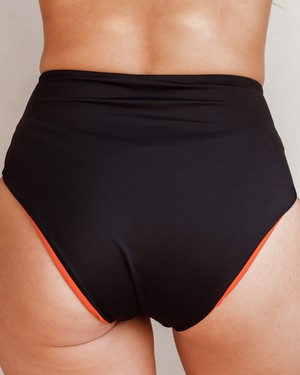 Bikini Bottom - Jasmine Black/Orange from Savara Intimates