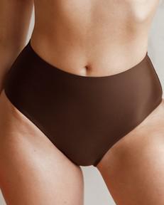 SAMPLE Bikini Bottom - Jasmine Brown/Pink via Savara Intimates