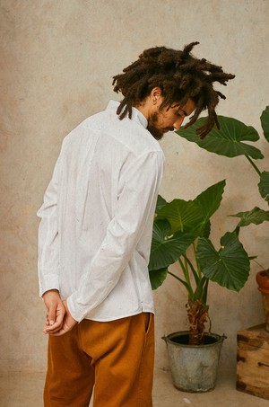 Mens Eddy Classic White Shirt, Cotton Bamboo from Saywood.