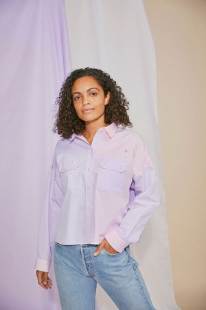Jules Utility Shirt, Pink/ Lilac from Saywood.