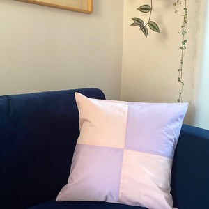 Patchwork Harlequin Cushion, Zero Waste Lilac Pink from Saywood.