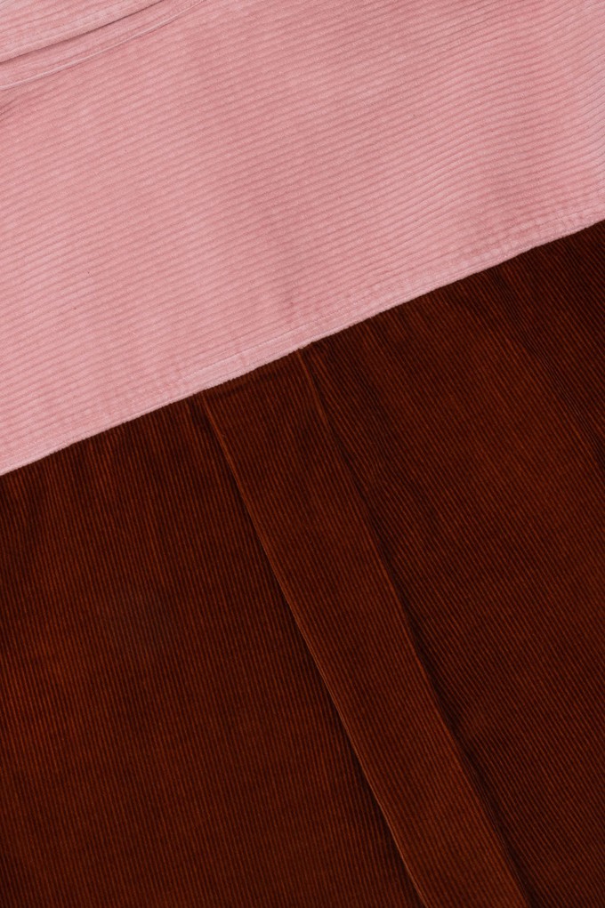 Lela Boxy Shirt, Caramel Organic Cotton Corduroy from Saywood.