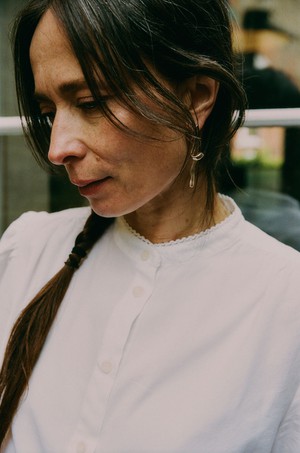 Joni Puff Sleeve Blouse, White Cotton Bamboo from Saywood.